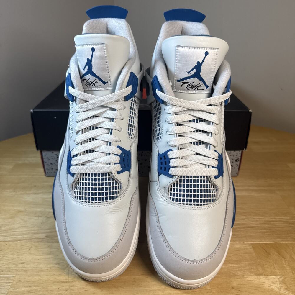 Nike Air Jordan 4 Retro Shoe Military Industrial Blue FV5029-141 Men's Size 14 - Picture 4 of 10